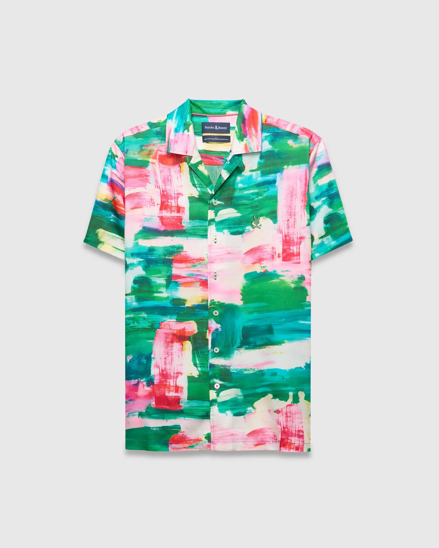 Psycho Bunny Men's Shirts MENS NATE SHIRT MT0300149 camicia verde