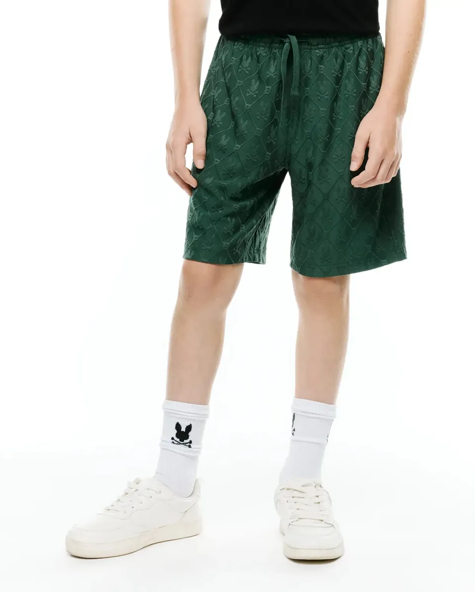 Psycho Bunny Kids Bottoms Kids Garry Jacquard Sweatshorts shorts verdi in jacquard