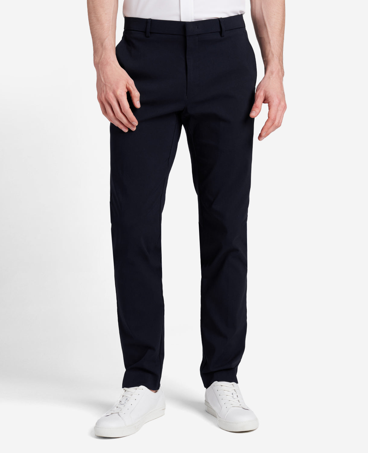 Kenneth Cole Reaction Clothing Stretch Twill Regular-Fit Flex Waistband Pant pantaloni blu regular fit elasticizzati