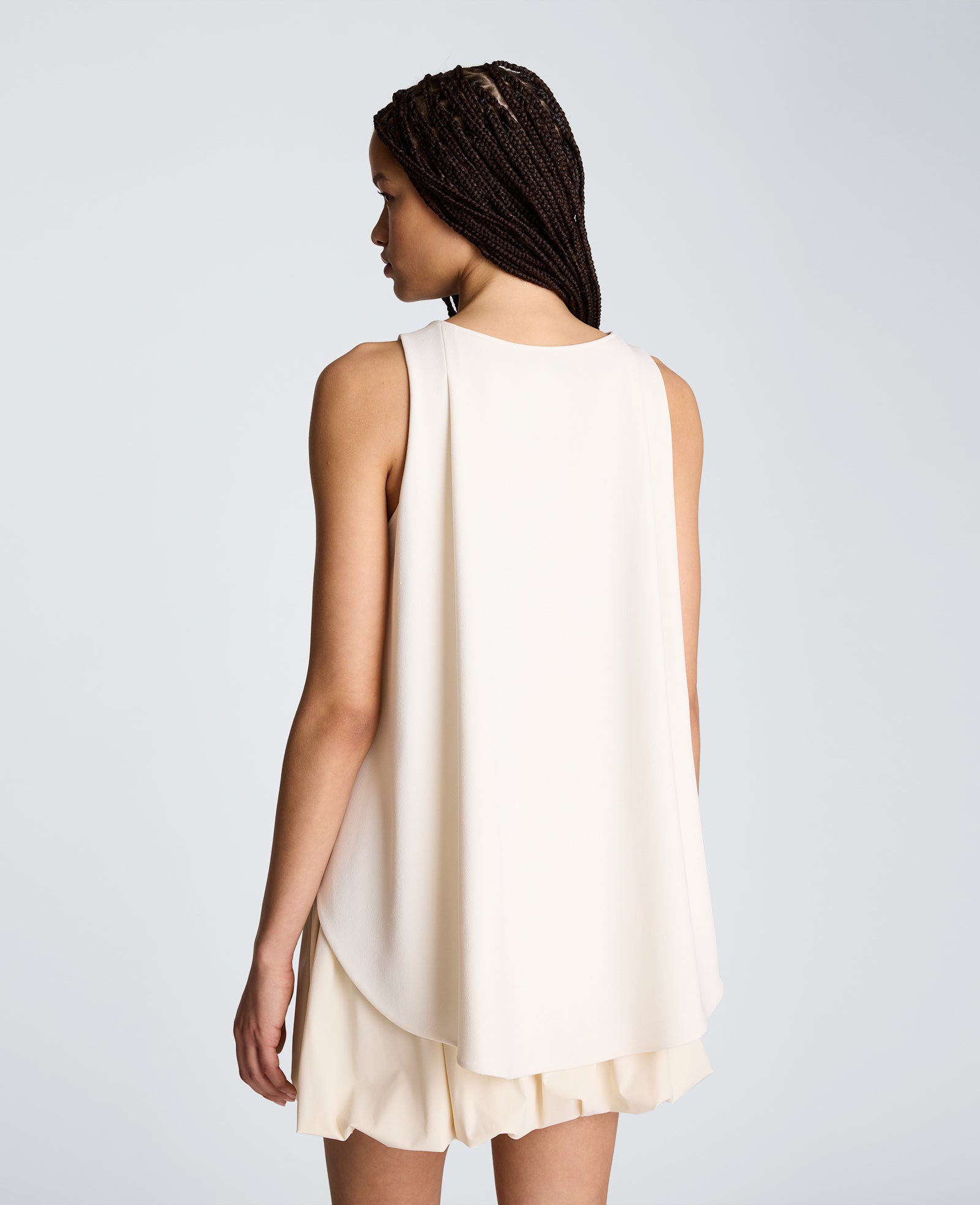 Kenneth Cole Reaction Clothing High Low Layer Tank canotta Oyster