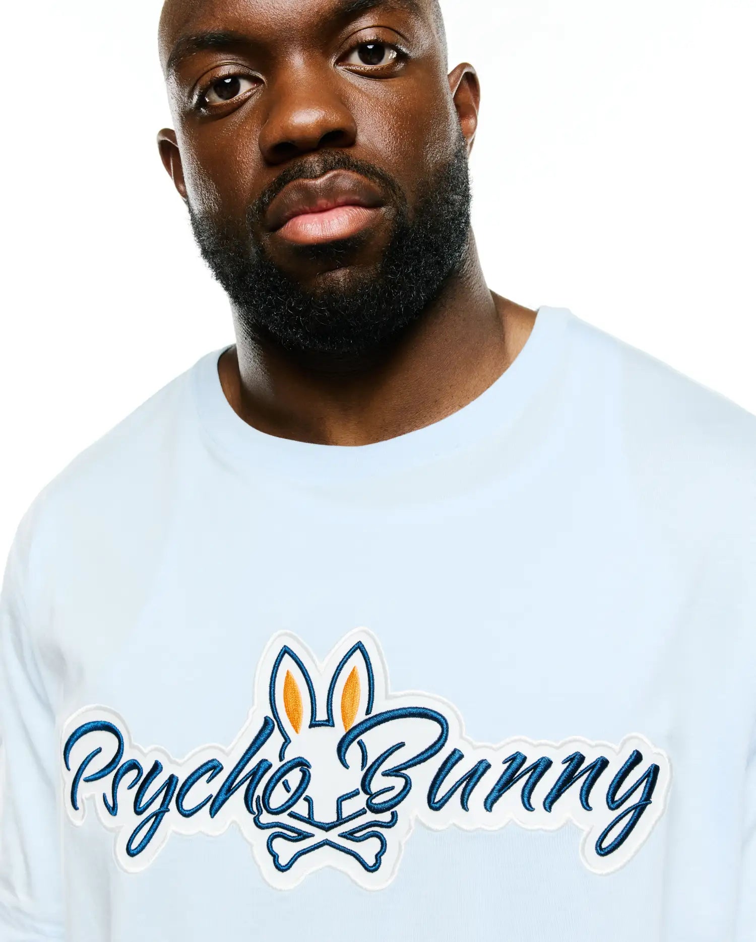 Psycho Bunny Big & Tall Jaydon Graphic Tee t-shirt Skyway in cotone Pima