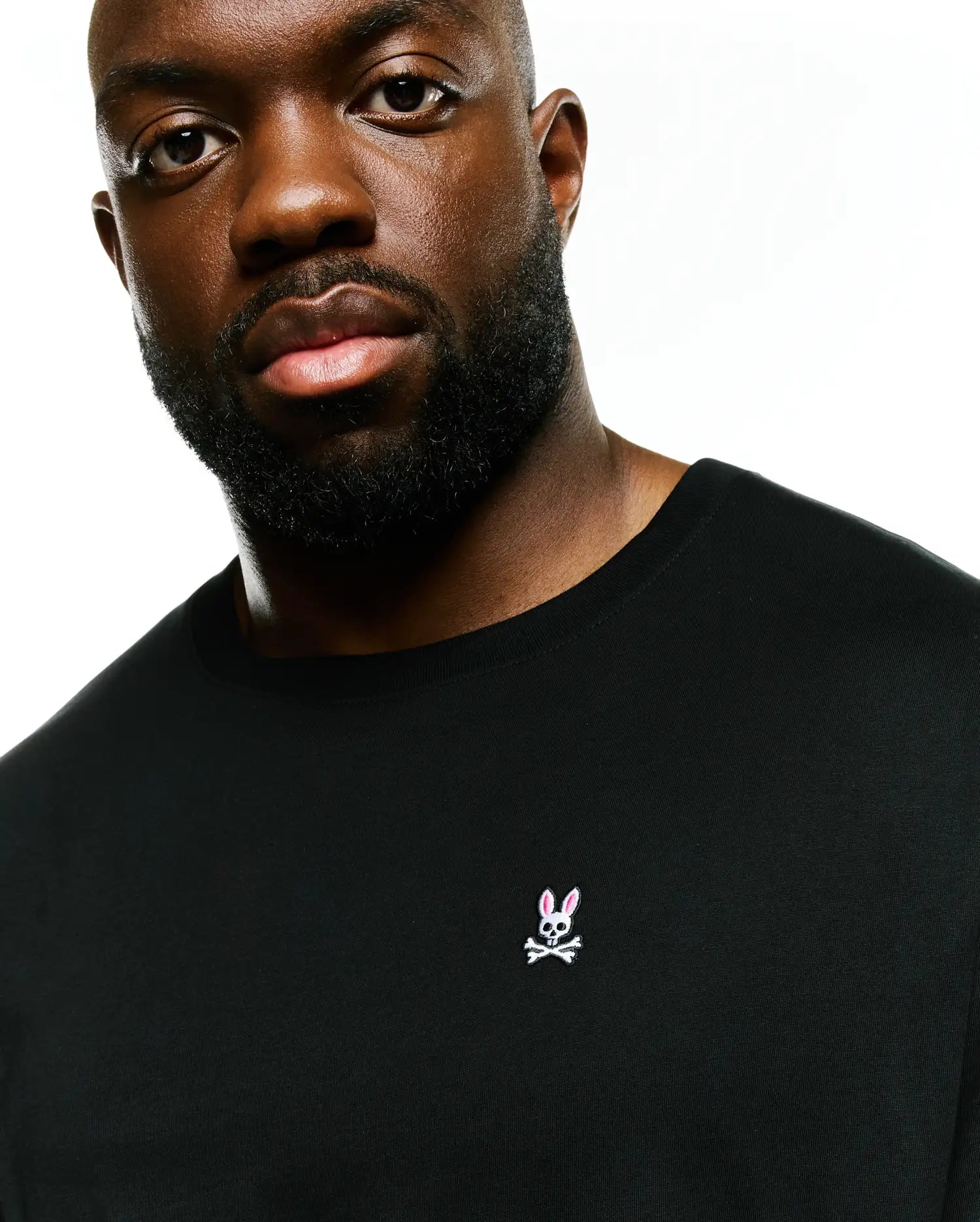 Psycho Bunny Big & Tall Classic Crew Neck Tee B9U014CRPC T-shirt nera 2XL cotone Pima