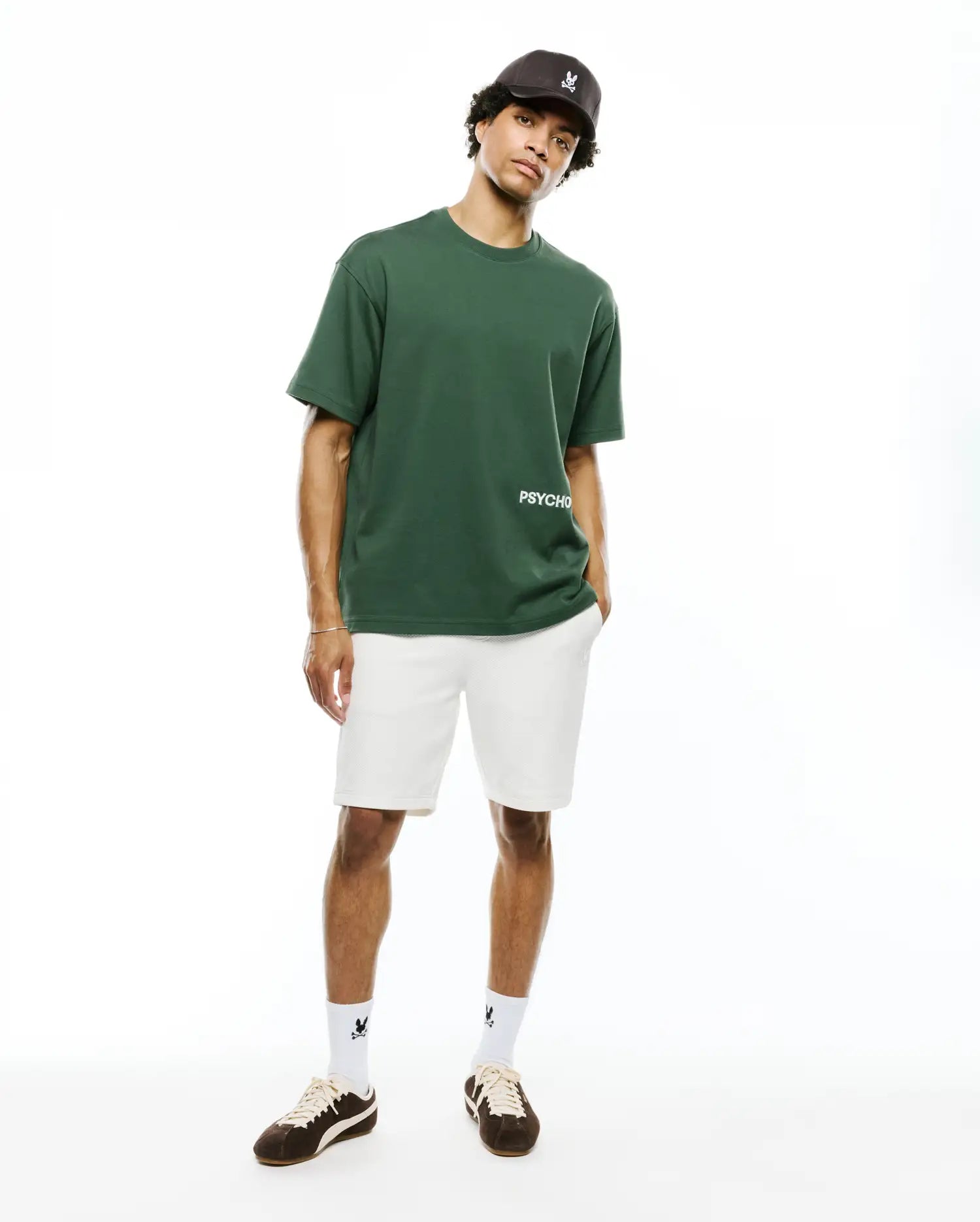 Psycho Bunny Men's Tees Haiden Oversized Tee t-shirt verde Pima