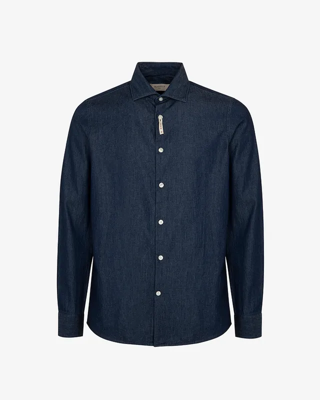 Markup Uomo Camicie Camicia manica lunga collo francese in denim camicia