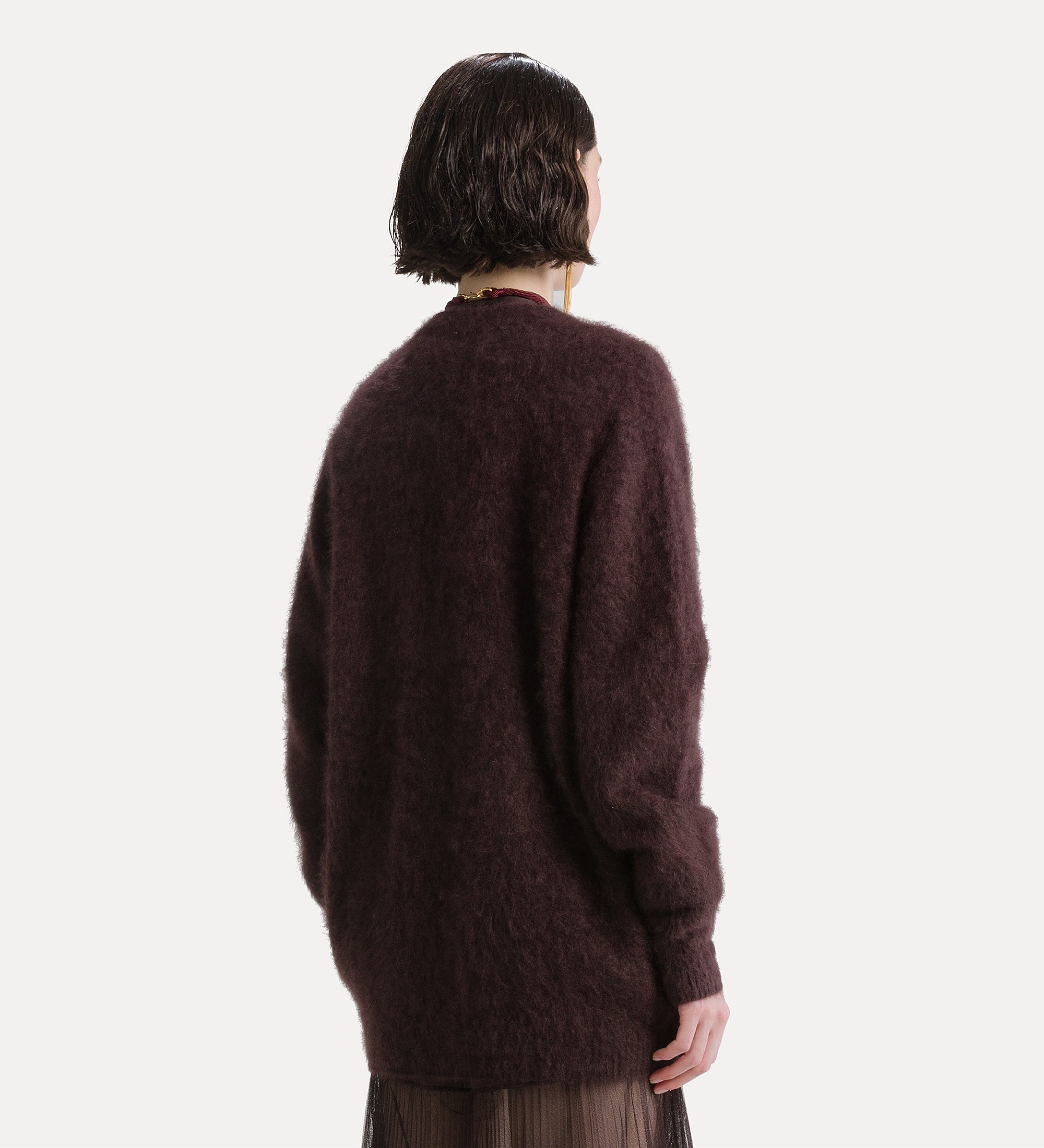 Forte maglieria cardigan oversized cashmere Fondant marrone
