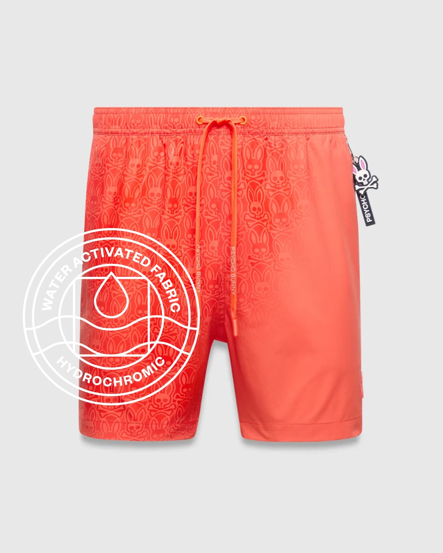 Psycho Bunny Men's Swimwear Samos costume da bagno 6" arancione idroreattivo