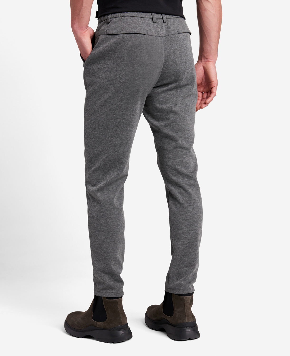 Kenneth Cole Reaction Clothing Knit Tailored Pant pantaloni nero mélange S