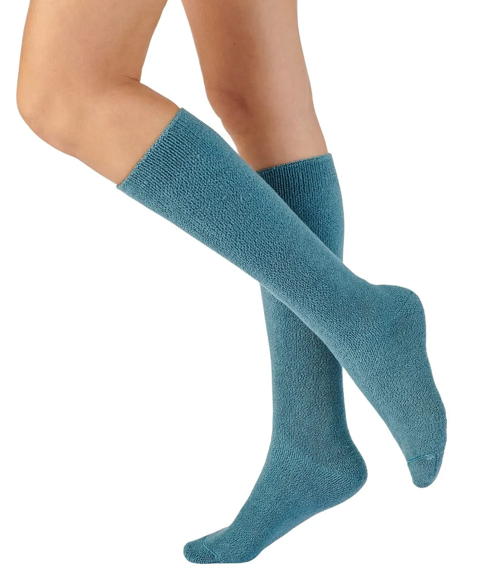 Damart Thermolactyl Calzini Maille Jersey bouclette blu grigio