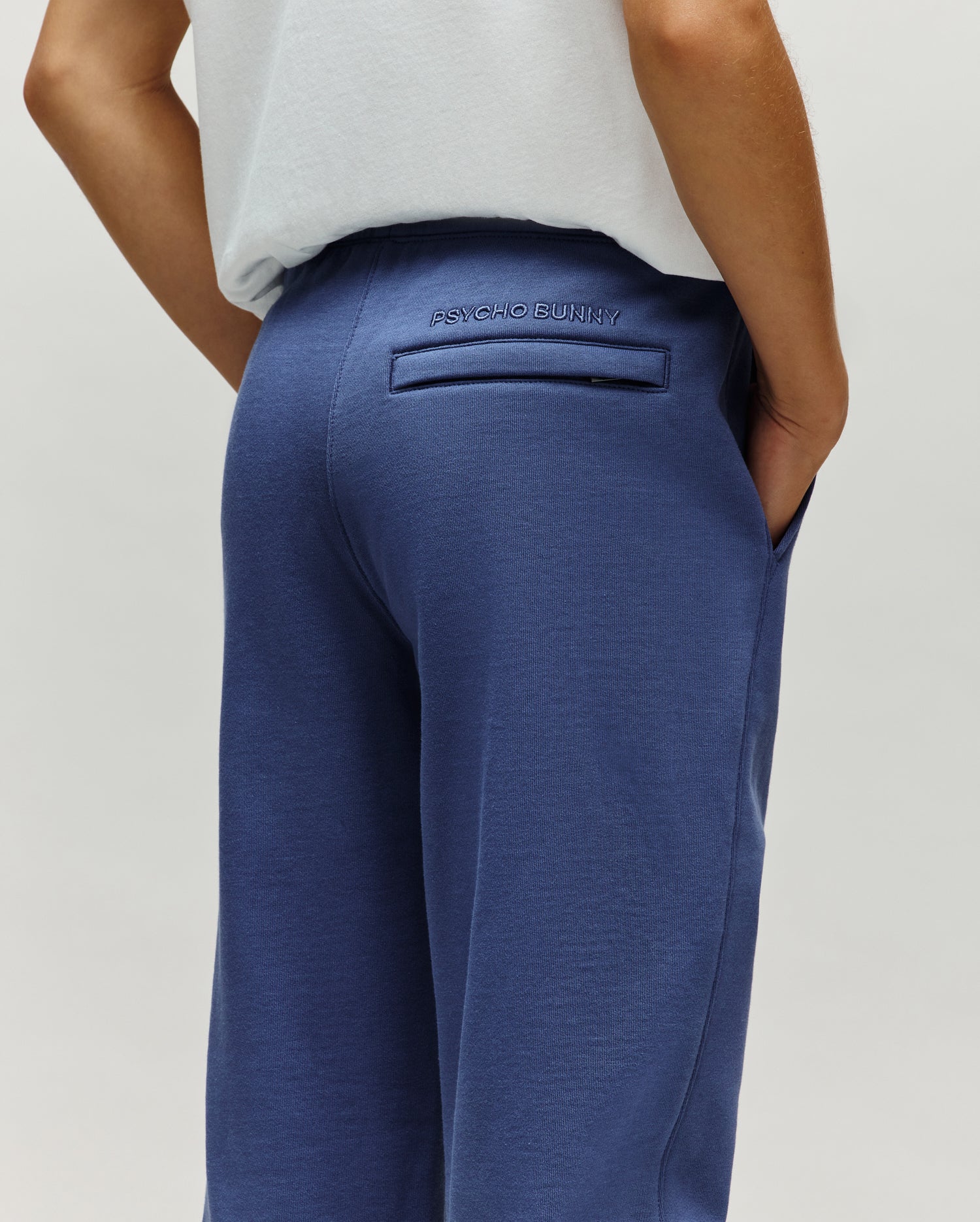 Psycho Bunny Kids Bottoms Indigo Ski Bunny Sweatpant pantaloni felpa grigio blu