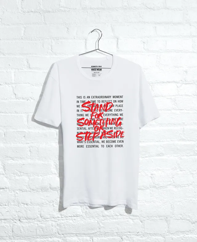 Kenneth Cole Reaction Clothing Stand For Something T-shirt maglietta bianca