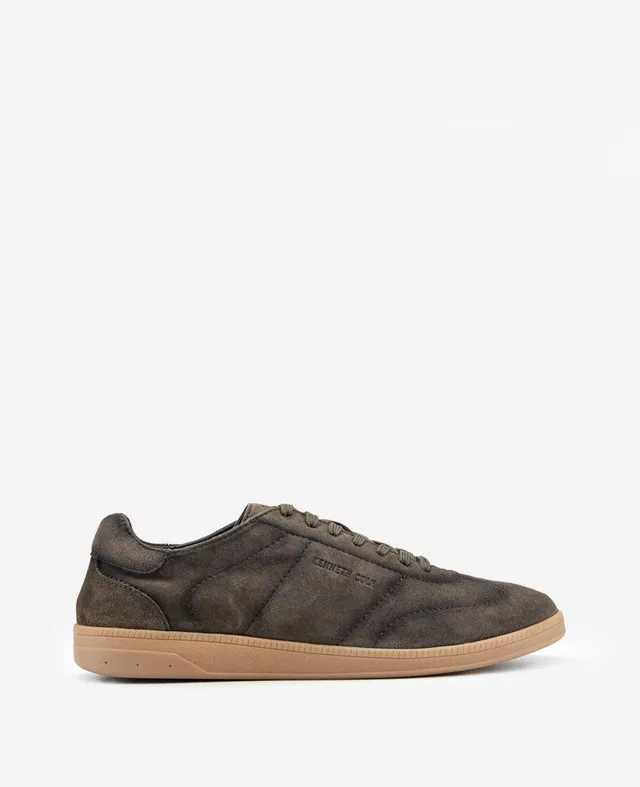 Kenneth Cole Reaction Mercer Lace-up sneaker verde in camoscio con soletta removibile