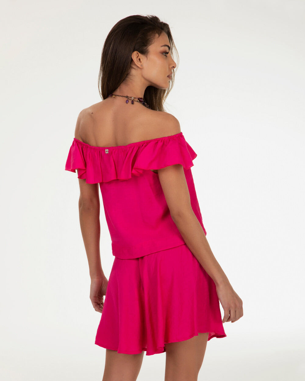 Markup Donna Camicie & Bluse Blusa cropped con rouches