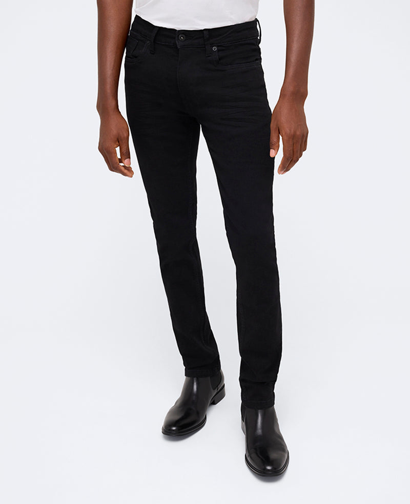 Kenneth Cole Reaction Clothing Slim-Fit Recycled Stretch Denim Jean jeans Watts Black
