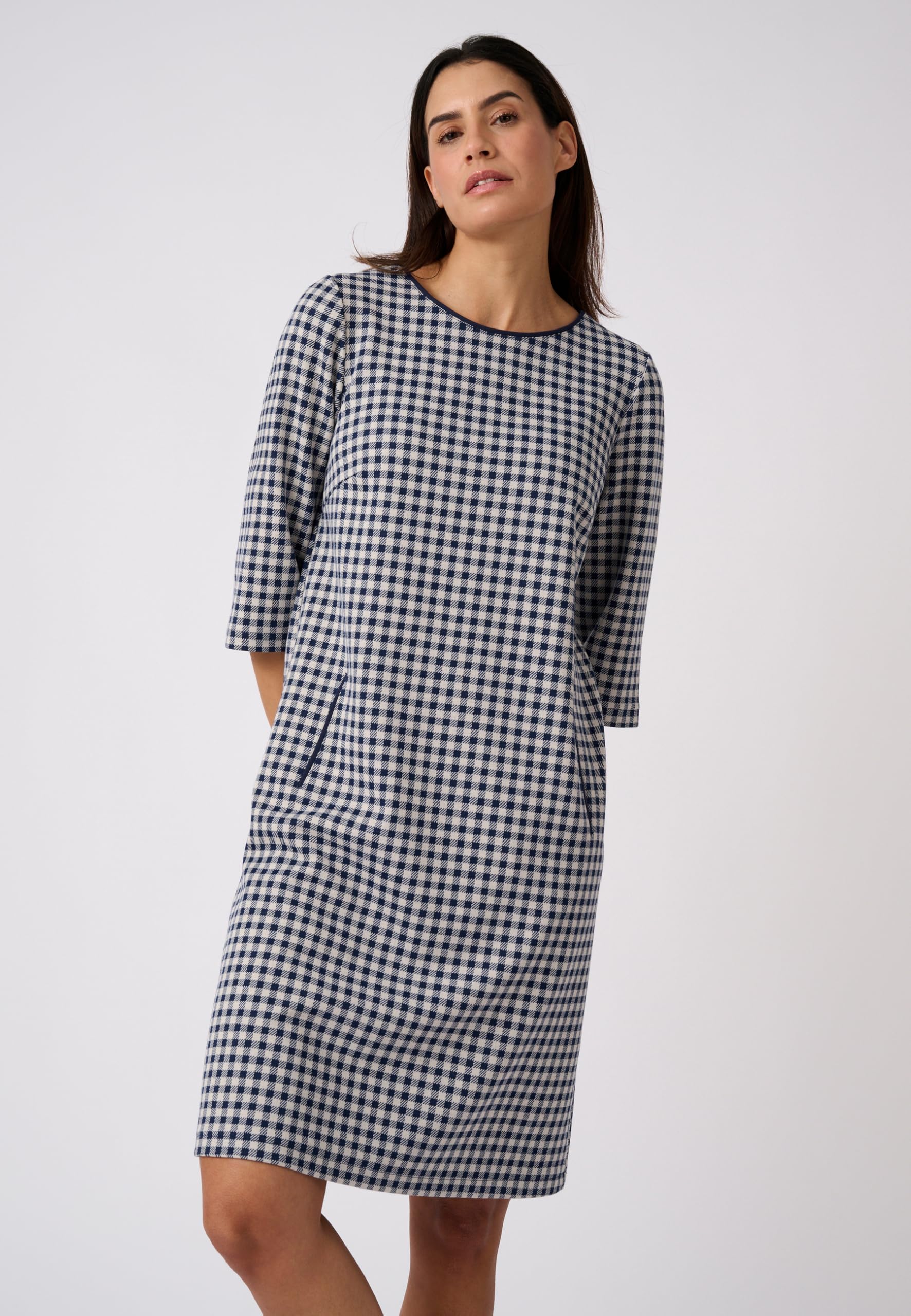 Damart Prêt-à-porter vestito donna 56 pied-de-poule jacquard