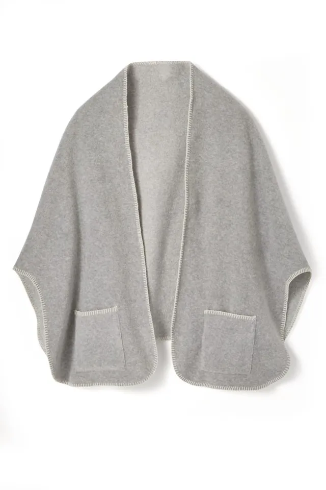 Damart Accessori Scialle casalingo in Pile Thermolactyl con tasche