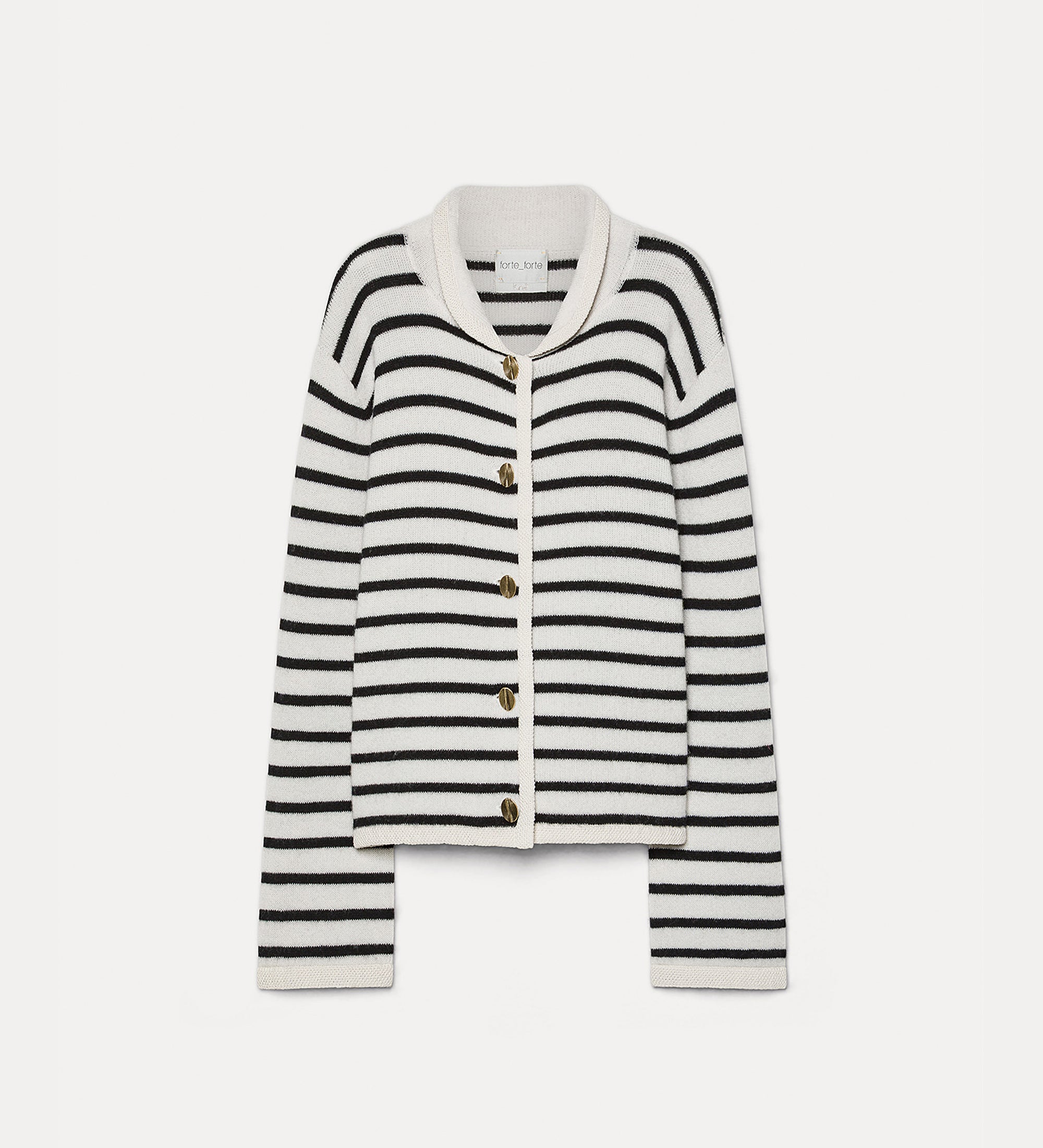Forte maglieria wool and cashmere knitted jacket giacca pure righe