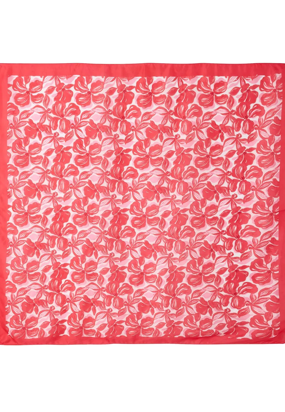 Damart Accessori Sciarpa floreale in seta sciarpa rossa 90 x 90 cm
