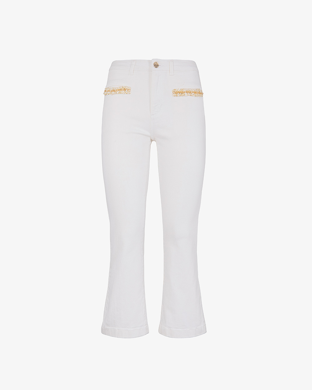 Markup Donna Jeans & Pantaloni Bull peonia flare cropped con catene