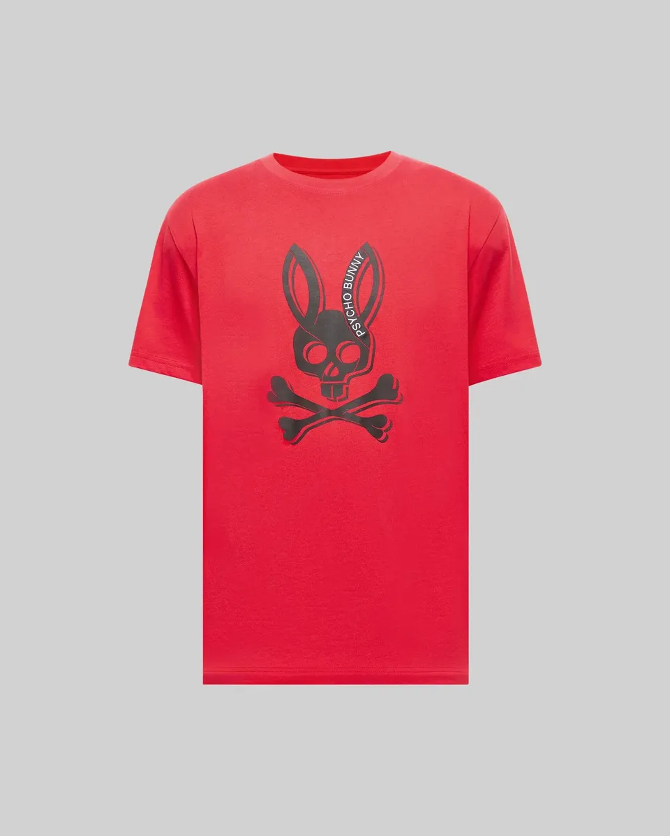 Psycho Bunny Men's Tees Serge Embroidered Bunny Graphic Tee T-shirt Bittersweet