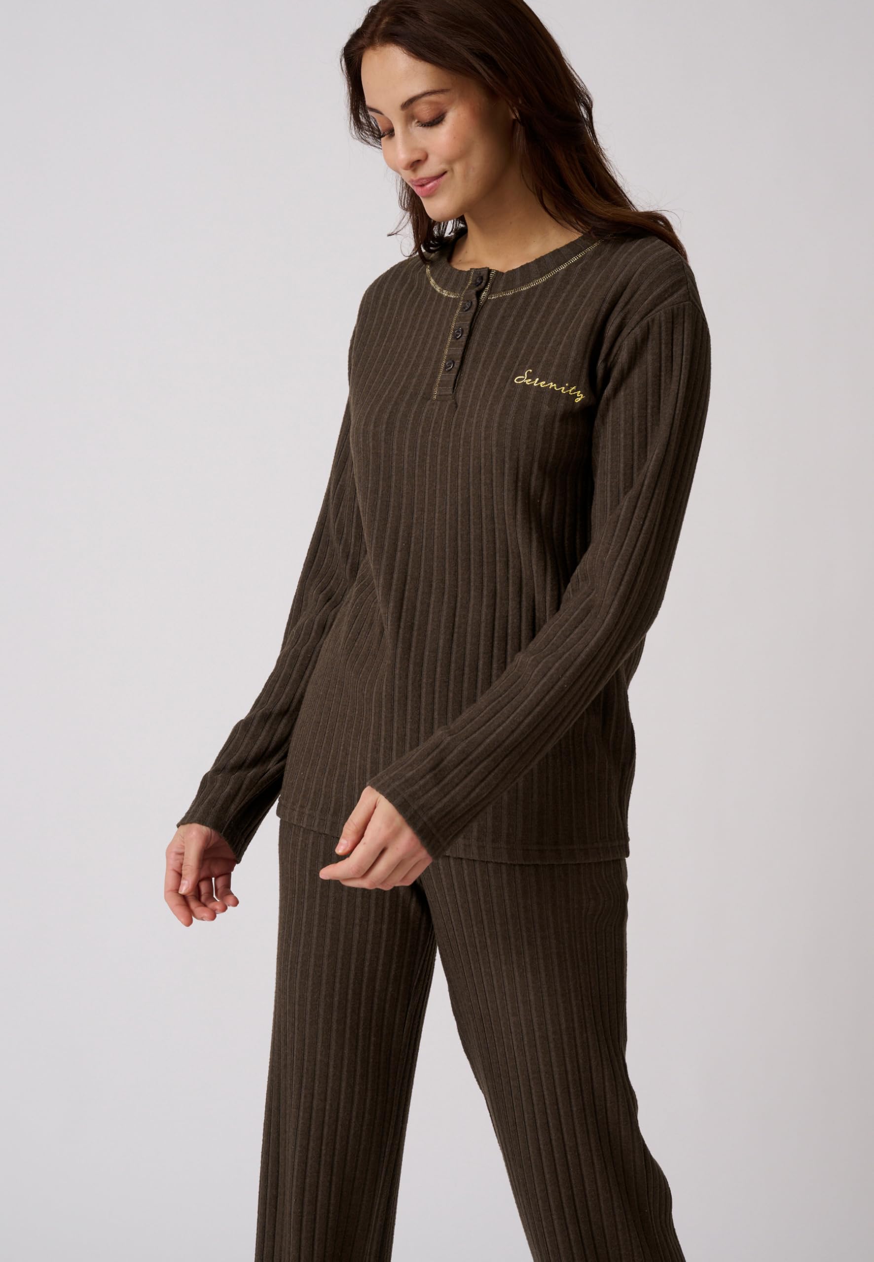 Damart Homewear Thermolactyl pigiama donna a costine