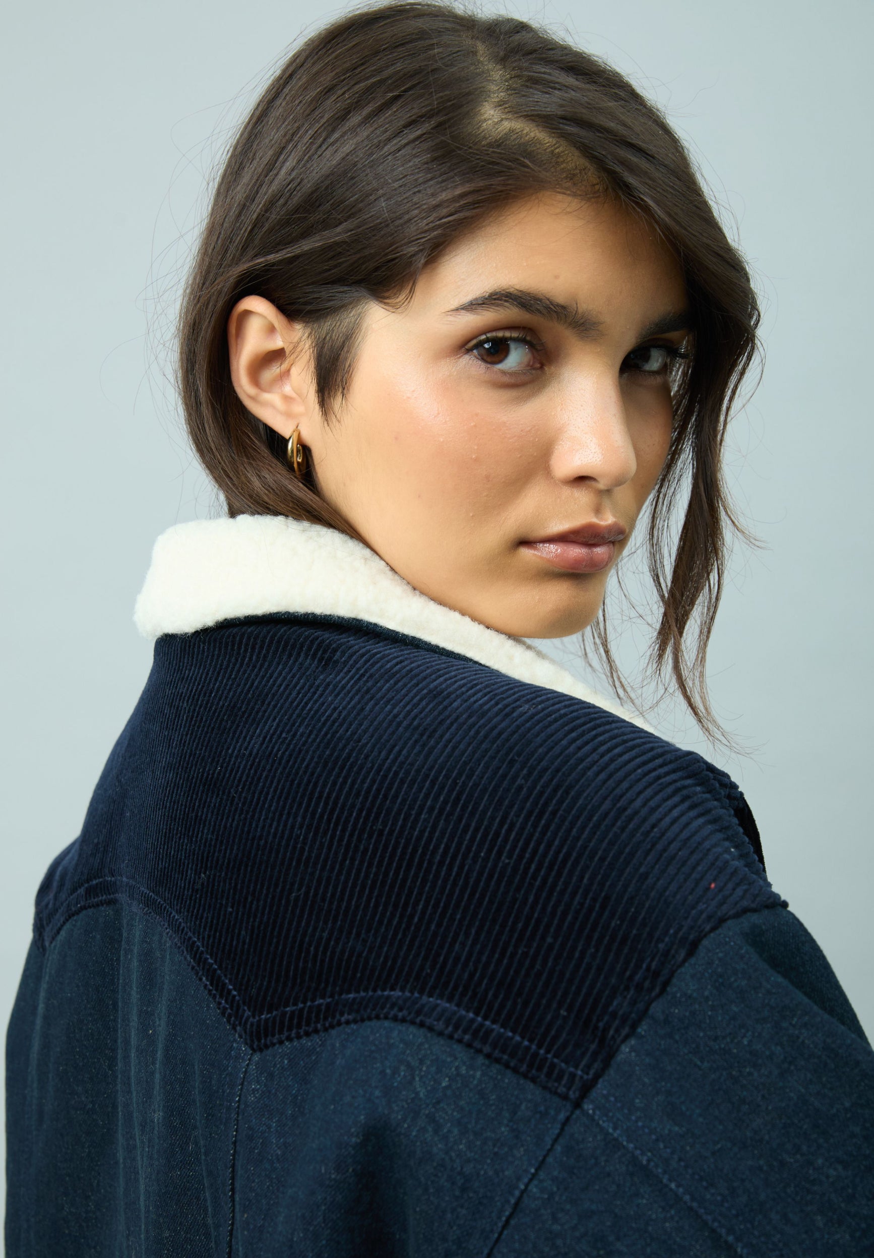 House Of Sunny Women's Denim RIPP MOUNTAIN DENIM JACKET giacca sherpa