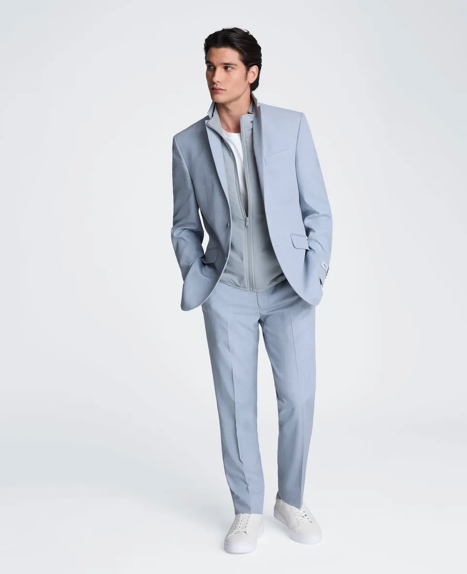 Kenneth Cole Reaction Clothing Ready Flex Slim-Fit Stretch Suit completo slim fit azzurro pallido