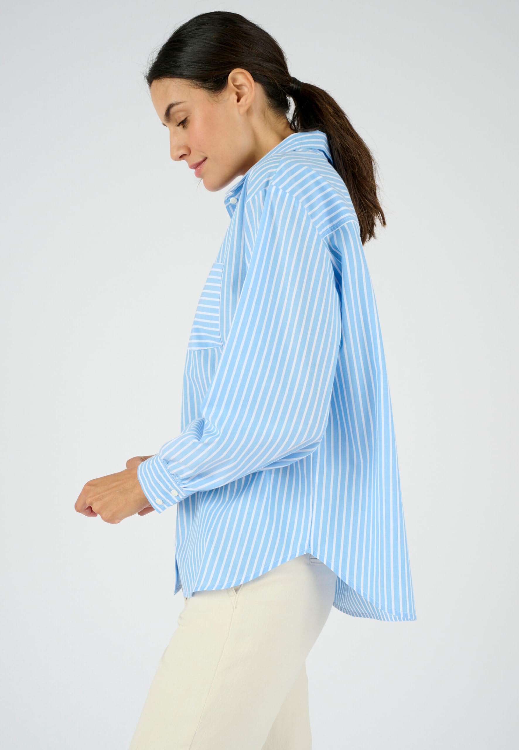 Damart Prêt-à-porter Camicia Donna Blu 56 cotone biologico
