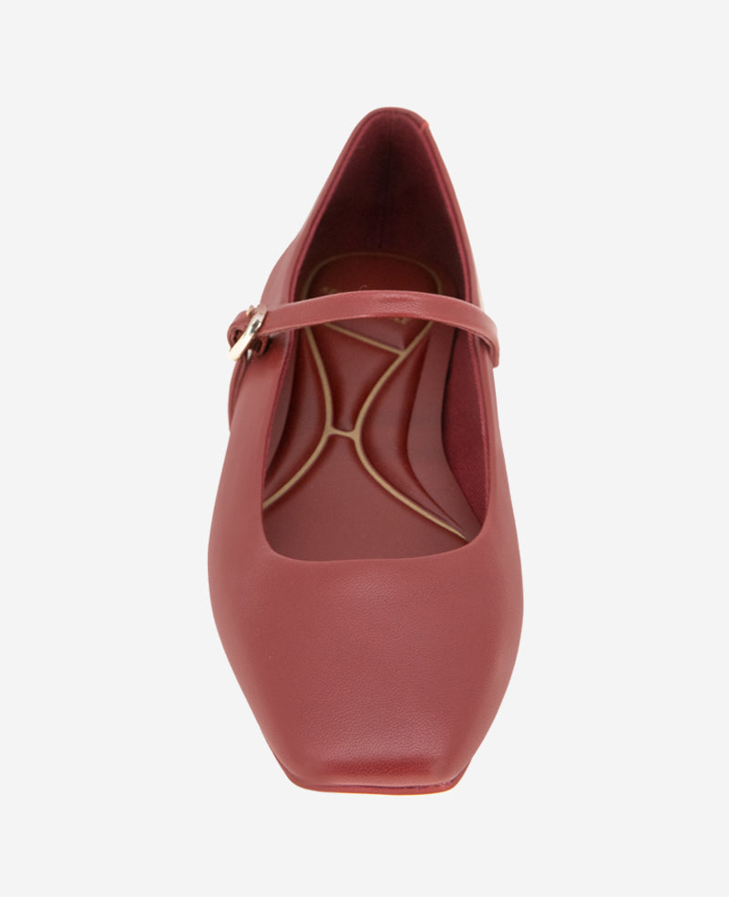 Kenneth Cole Reaction Shoes Jasper Leather Ballet Flat ballerina rossa