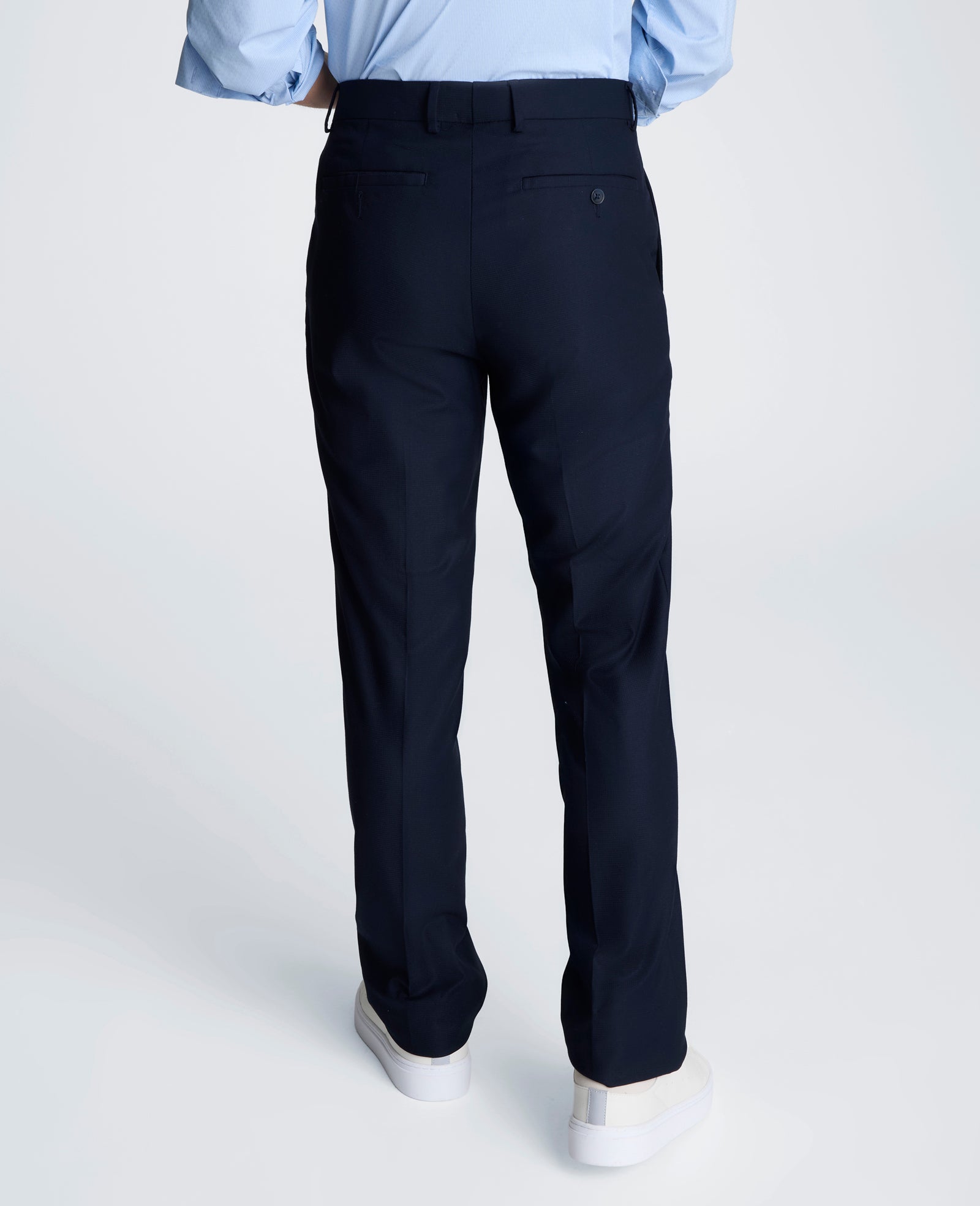 Kenneth Cole Reaction Clothing Stretch Suit Separate Pant pantaloni navy elasticizzati