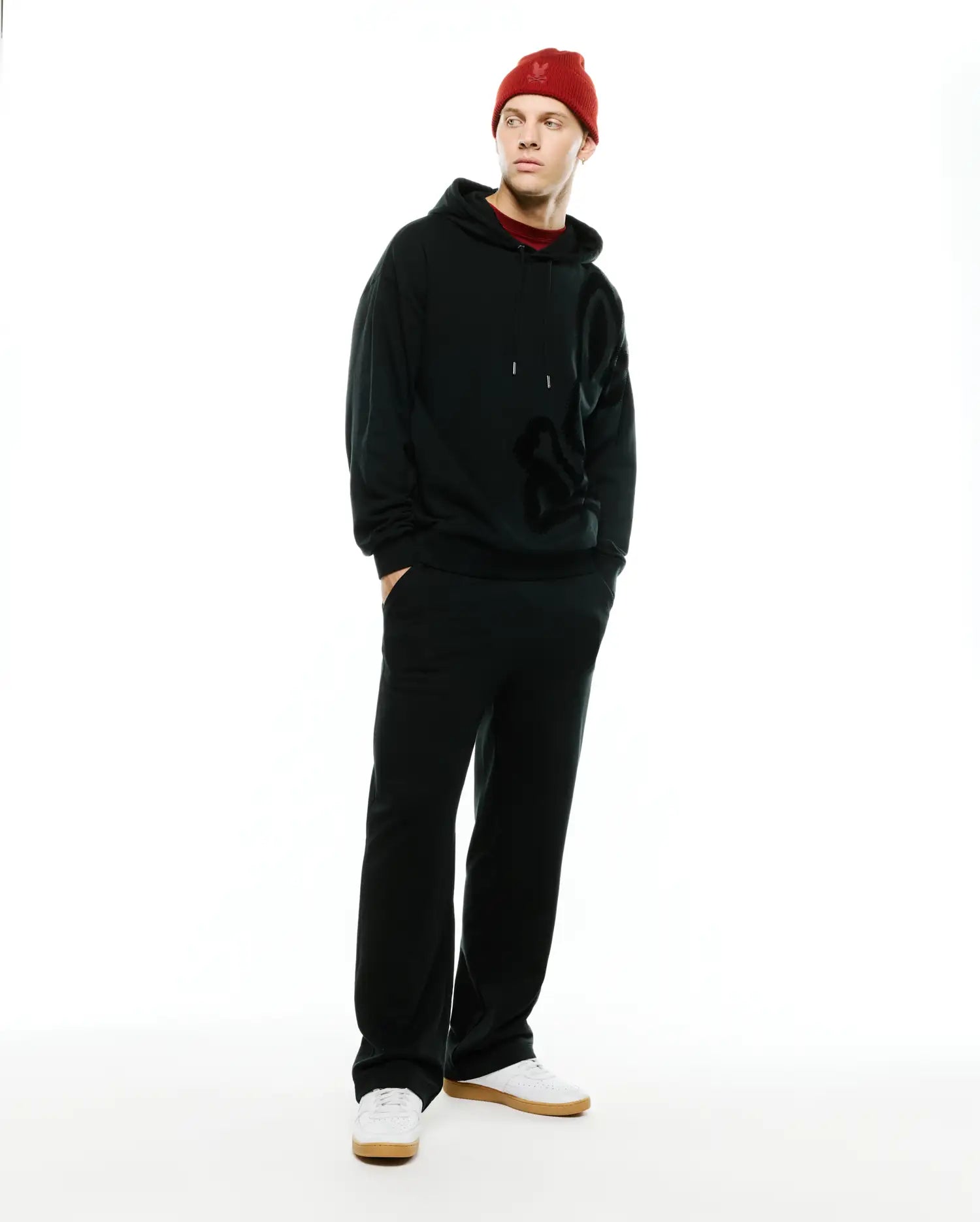 Psycho Bunny Men's Pants Johan Straight-Leg Sweatpants pantaloni neri XXS–XXXL