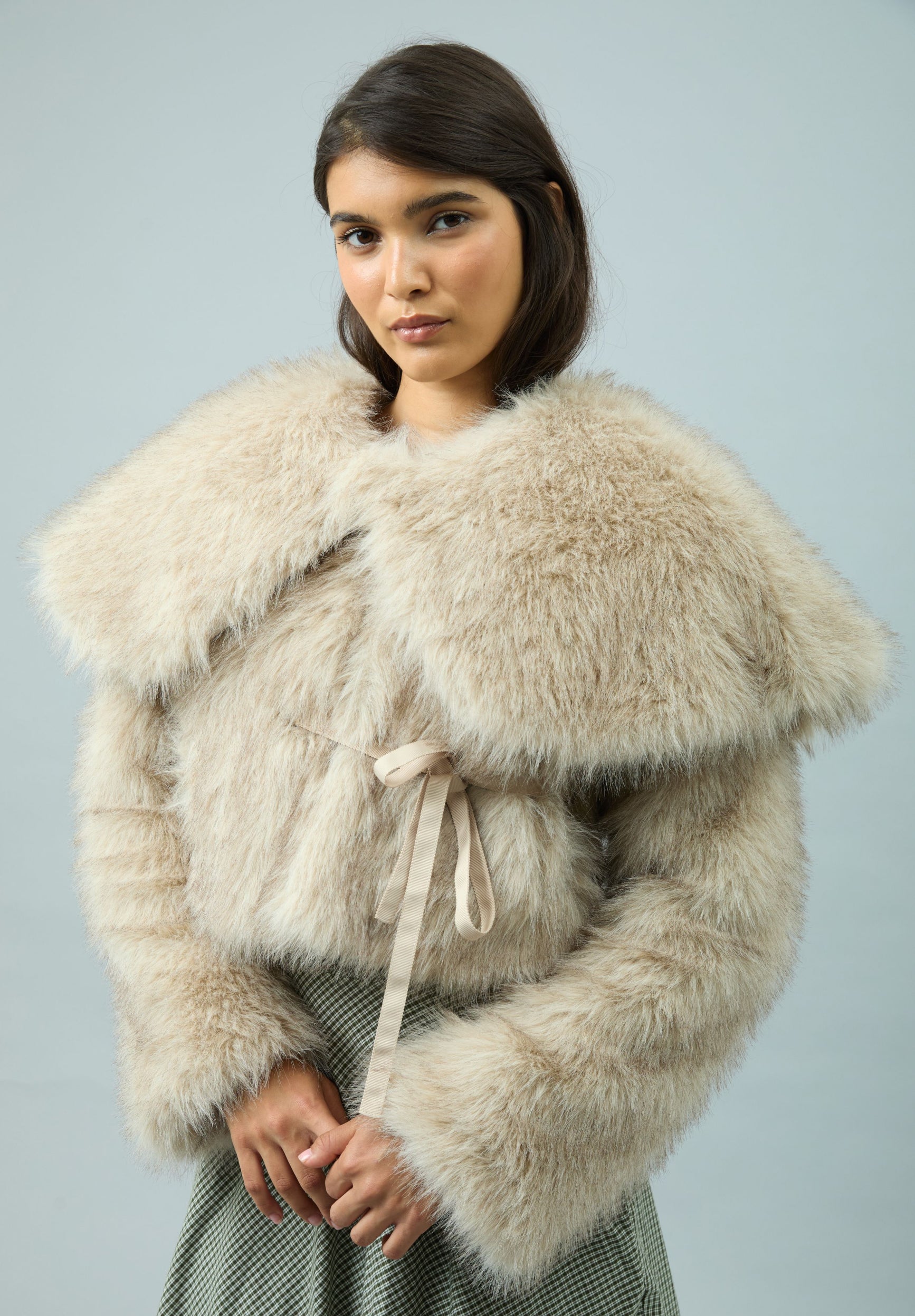 House Of Sunny Women's Jackets GAIA FUR MULTIWAY JACKET giacca crema in ecopelliccia