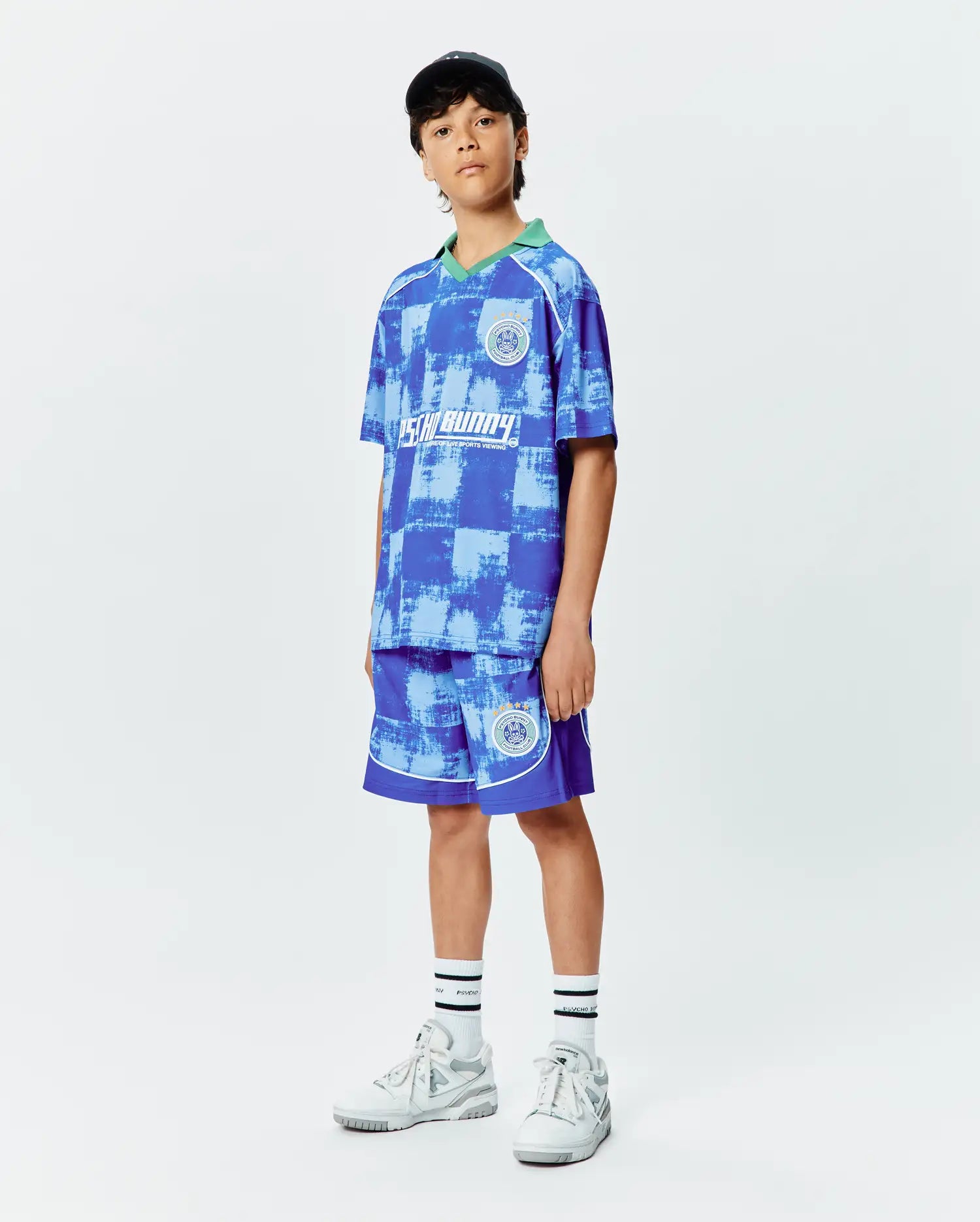 Psycho Bunny Kids Bottoms Micah Soccer Short pantaloncini blu 426