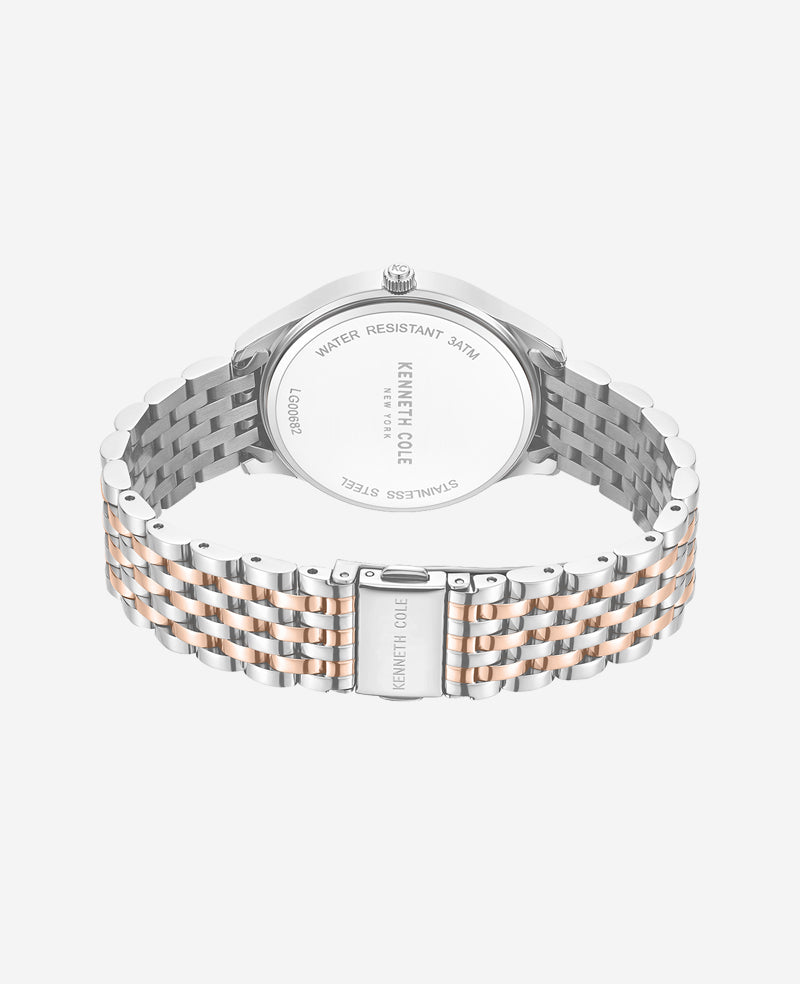 Kenneth Cole Reaction Watches Classic Bracelet Watch orologio bicolore