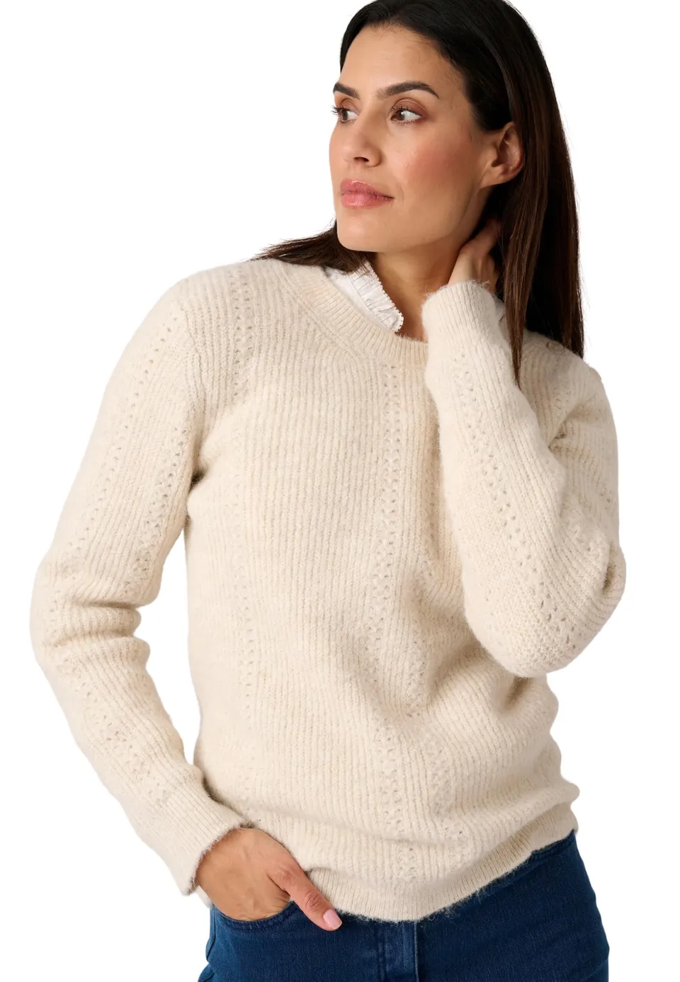 Damart Thermolactyl maglione donna 38-40 lana e maglia fantasia