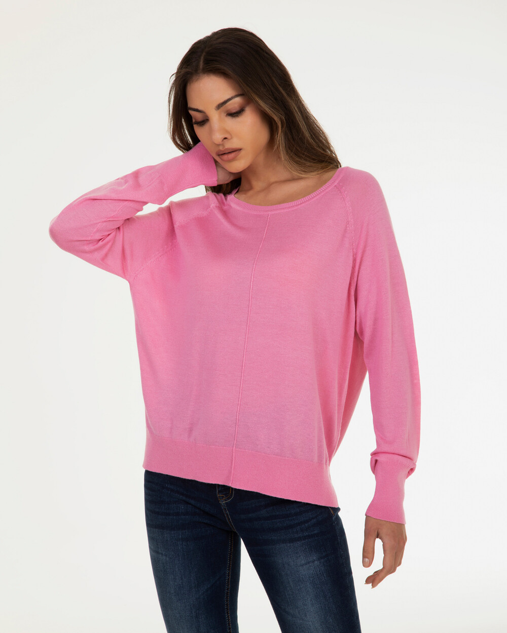 Markup Donna Maglieria Maglia girocollo in viscosa manica raglan