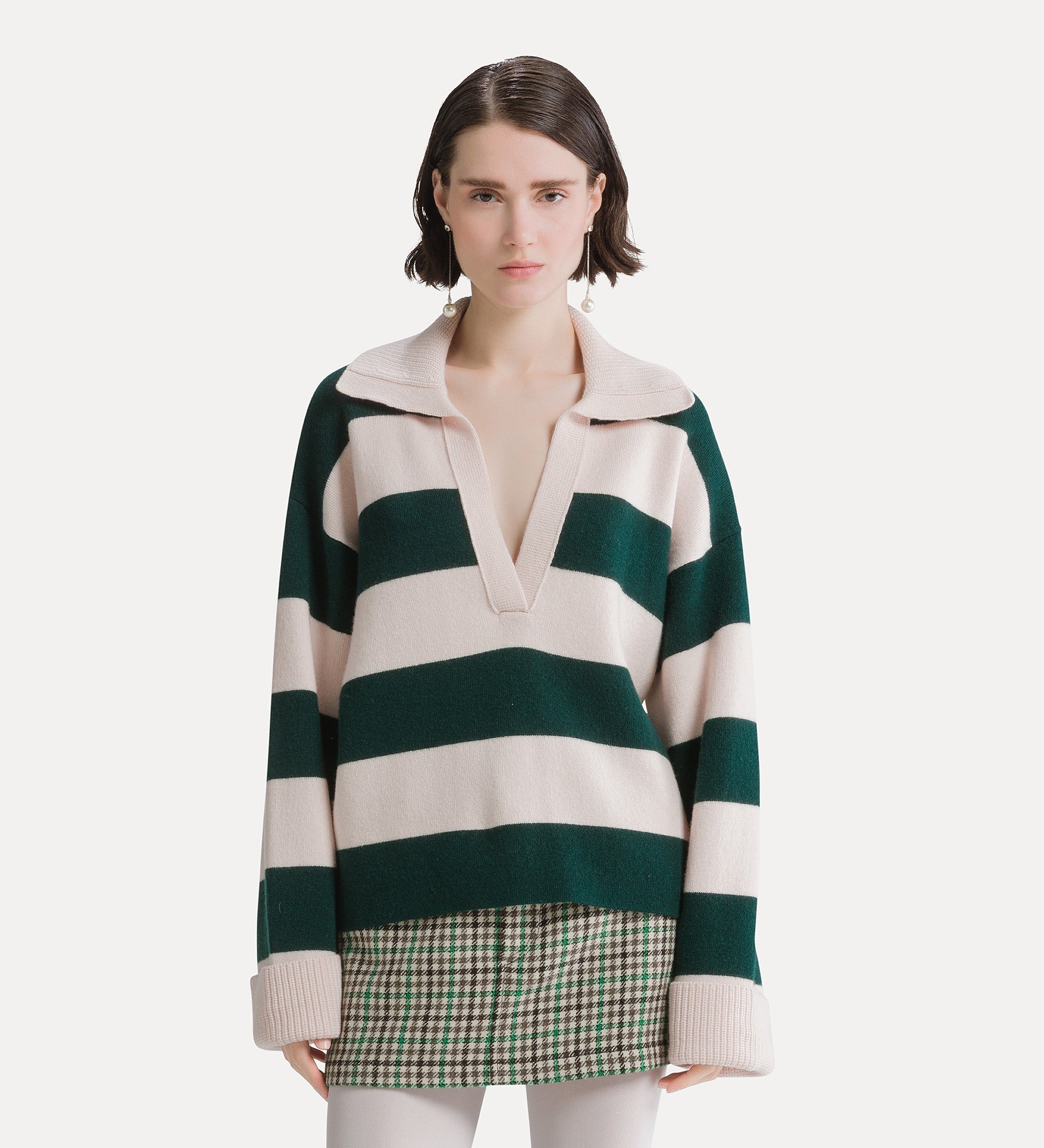 Forte maglieria Lovely maglione ecru cashmere e lana