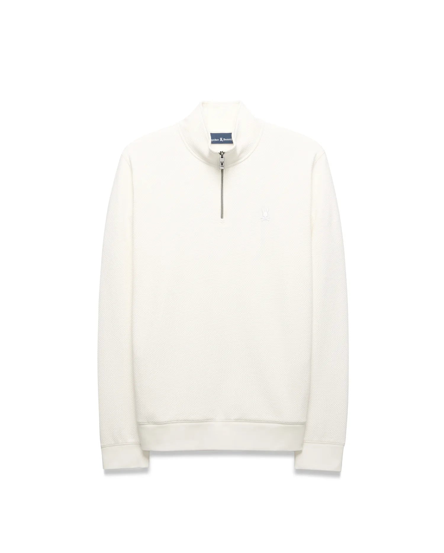 Psycho Bunny Men's Sweatshirts & Hoodies Marc Quarter-Zip Sweatshirt MT0500245 felpa ecru