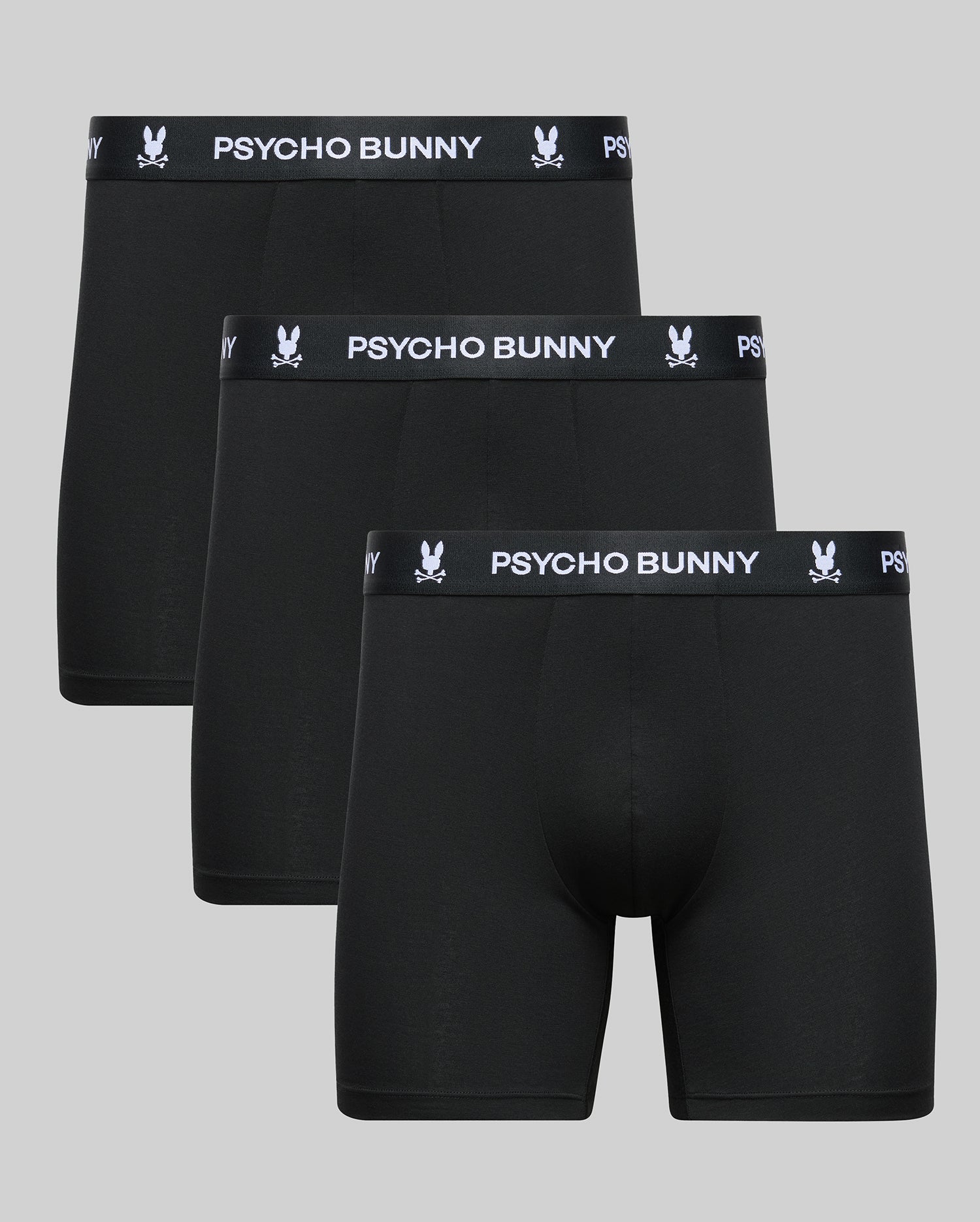 Psycho Bunny Underwear MENS 3 PACK BOXER BRIEF MO1400006 boxer 3 pezzi neri