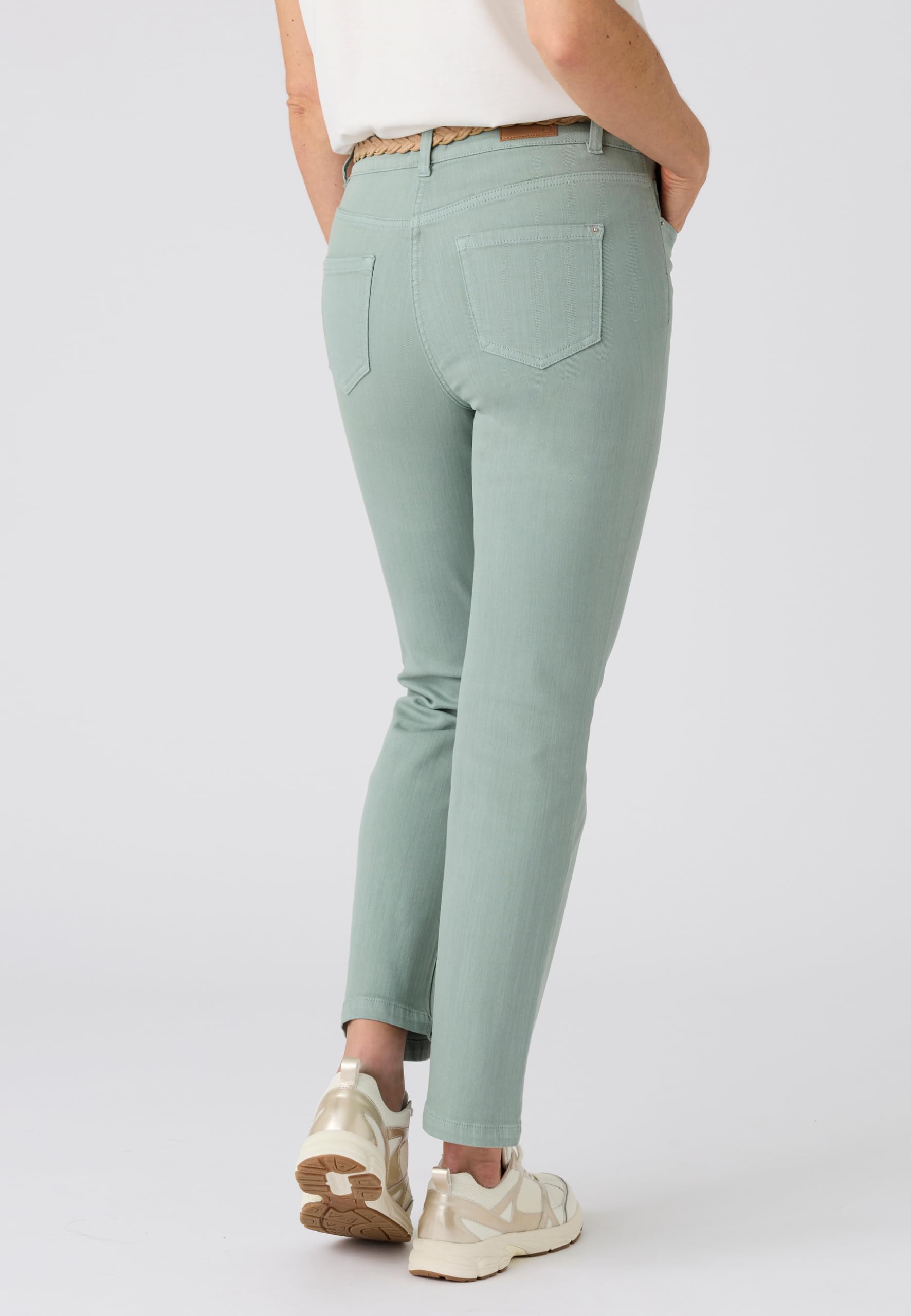 Damart Prêt-à-porter Giovanni Dritto pantaloni 7/8 bianco elasticizzati