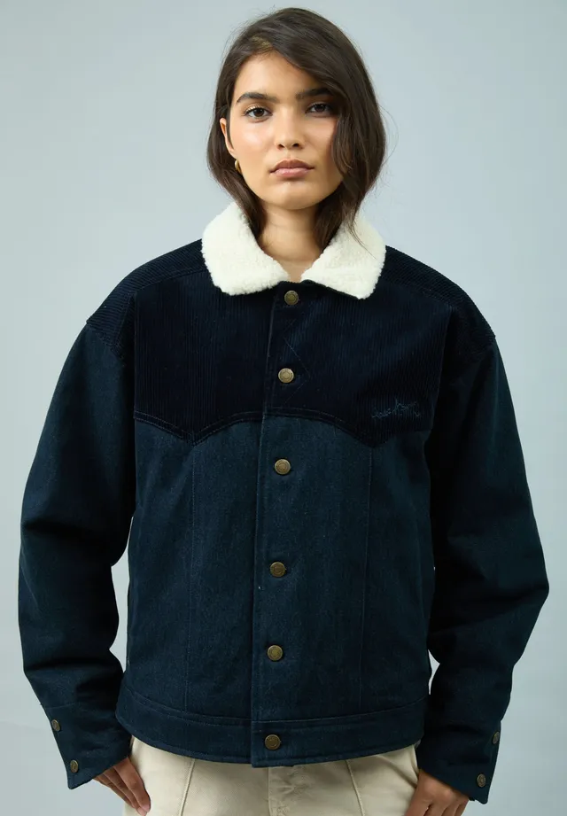 House Of Sunny Women's Denim RIPP MOUNTAIN DENIM JACKET giacca sherpa