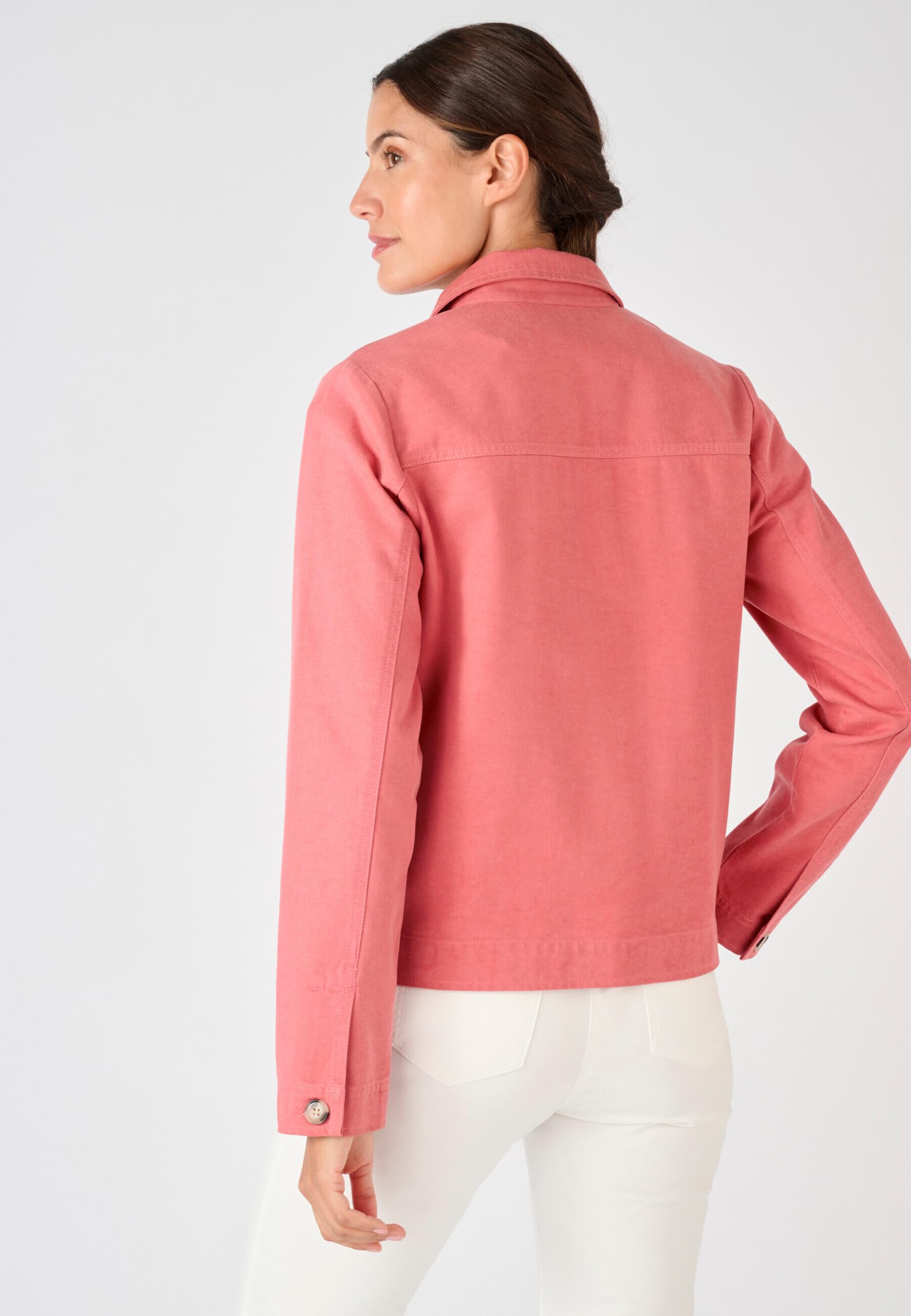 Damart Prêt-à-porter giacca donna rosa antico 56 in lyocell e cotone
