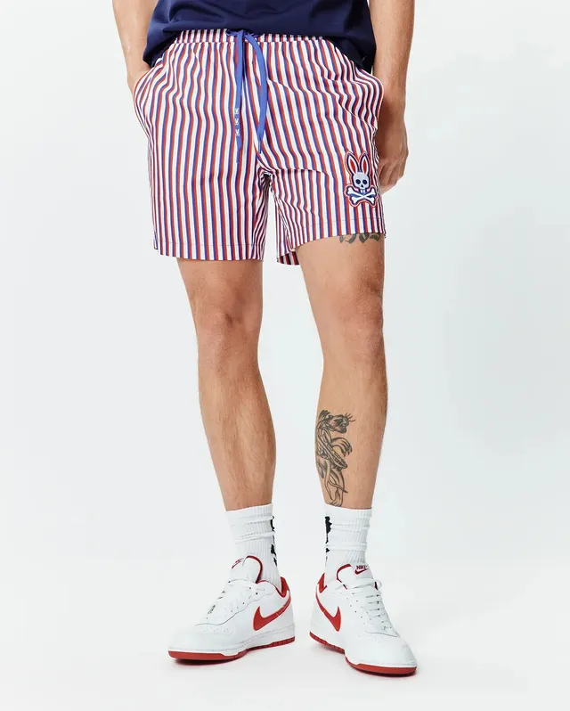 Psycho Bunny Men's Swimwear John Swim Trunk costume 100 White