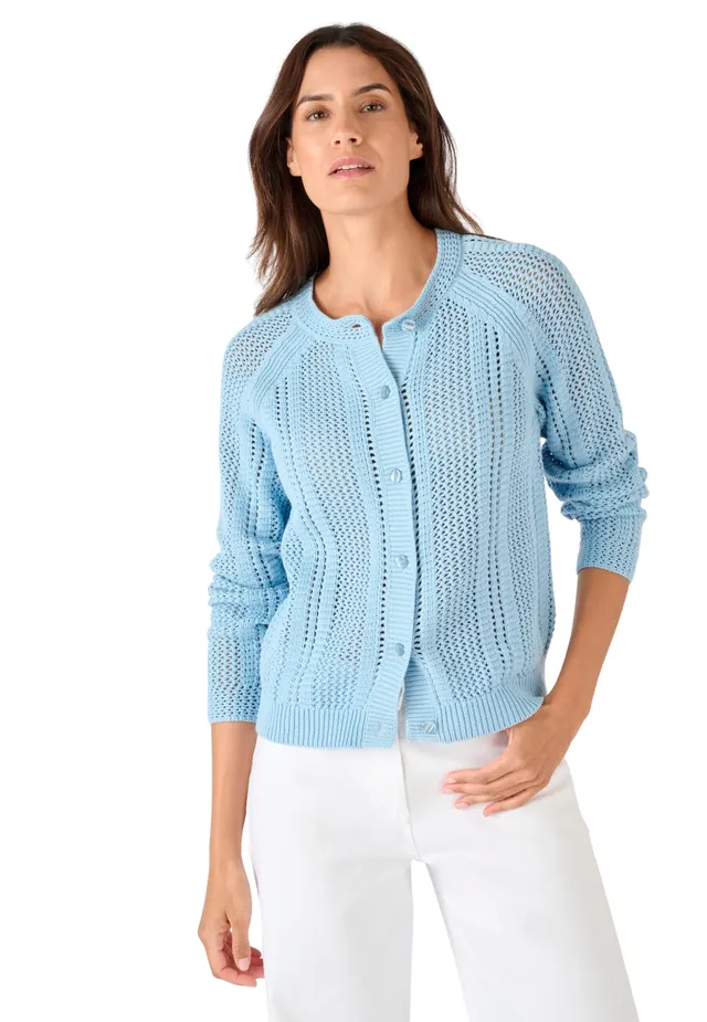 Damart Prêt-à-porter Cardigan Maglia traforata cardigan 38-44 in cotone