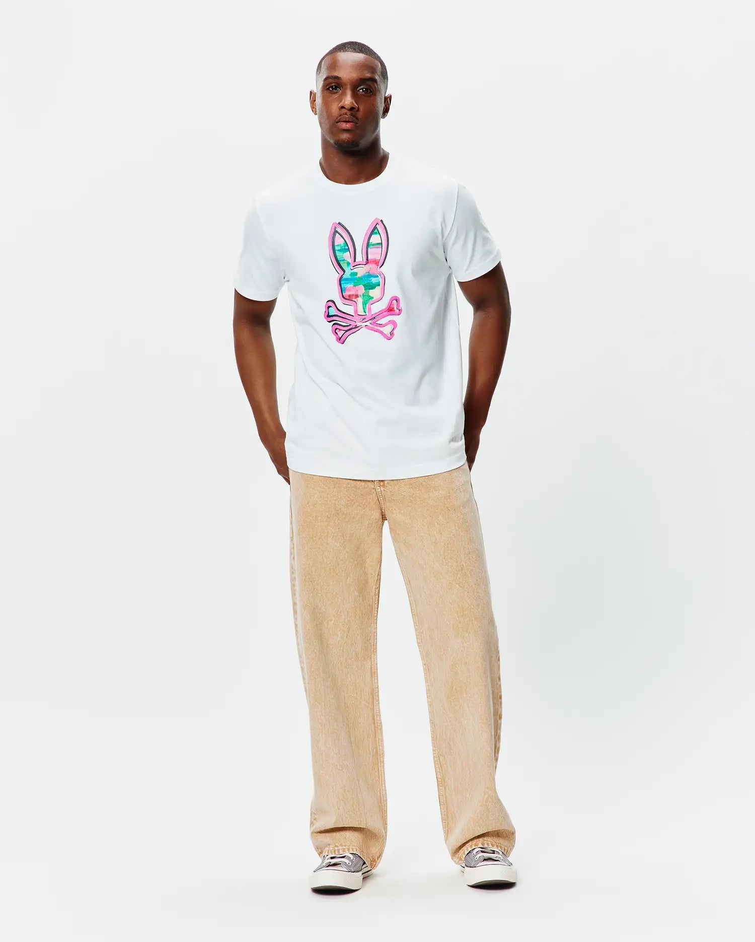 Psycho Bunny Men's Tees Nate Graphic Tee t-shirt bianca