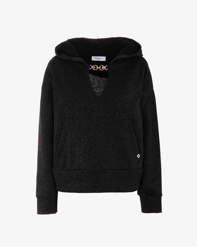 Markup Donna T-Shirt & Felpe Felpa cappuccio lurex felpa