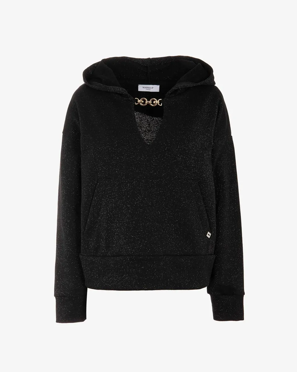 Markup Donna T-Shirt & Felpe Felpa cappuccio lurex felpa
