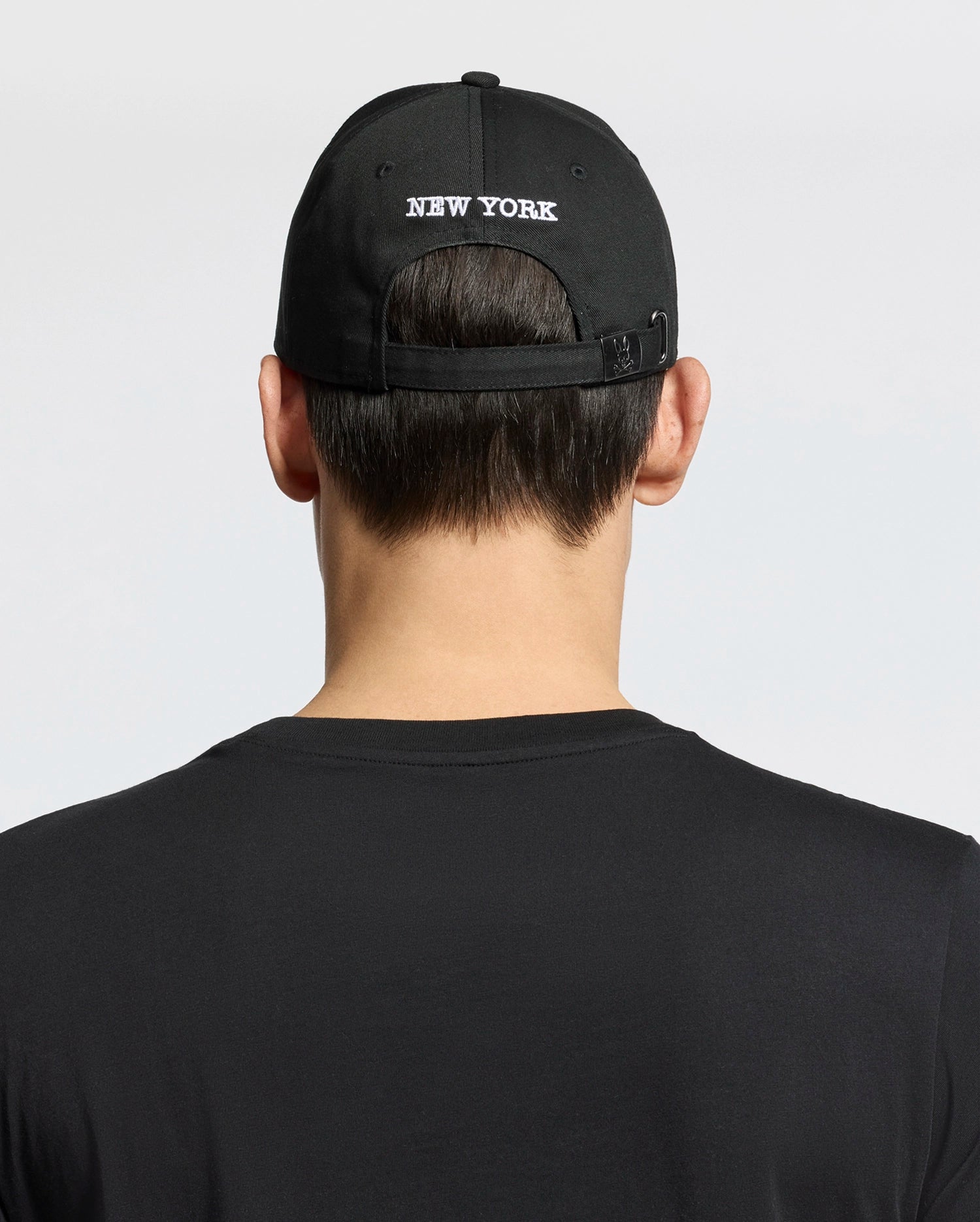 Psycho Bunny Accessories New York Baseball Cap cappellino nero cotone