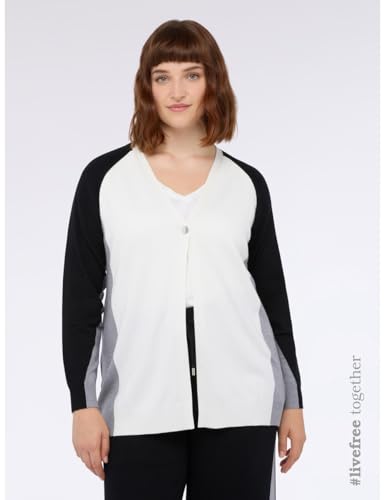 Fiorella Rubino Maglie e felpe Cardigan Color Block in Misto Viscosa XL Plus