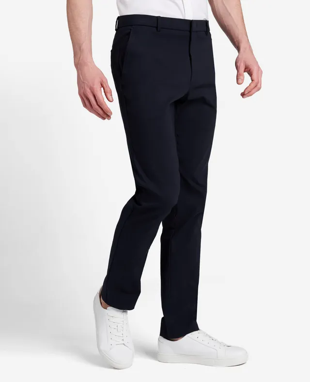 Kenneth Cole Reaction Clothing Stretch Twill Regular-Fit Flex Waistband Pant pantaloni blu regular fit elasticizzati