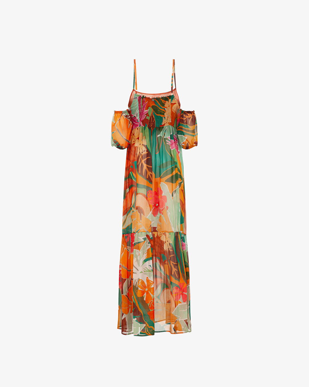 Markup Donna Vestiti Abito lungo stampa tropicale abito lungo